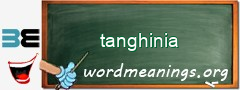 WordMeaning blackboard for tanghinia